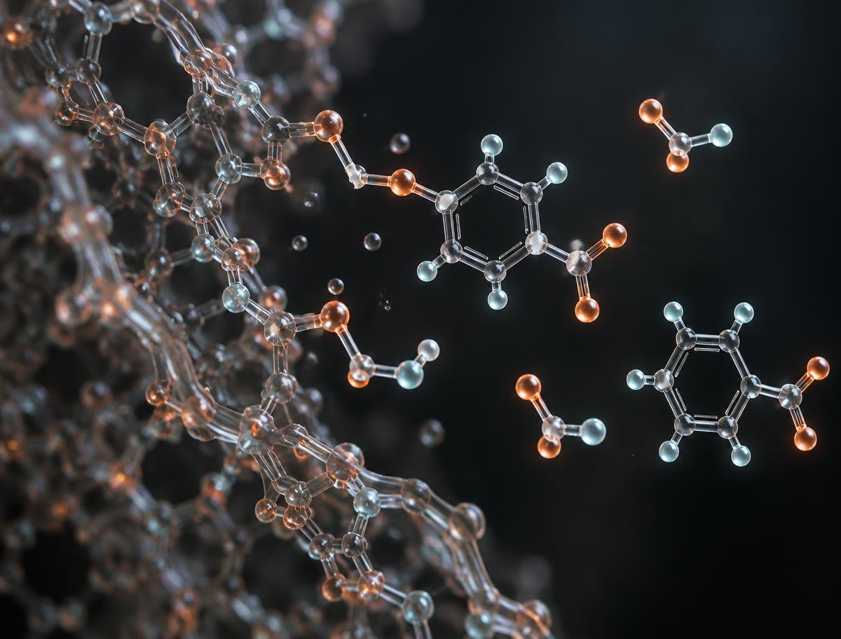 Abstract polymer structure separating into useful molecular building blocks